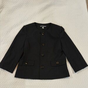 Karl Lagerfeld Black Textured Blazer